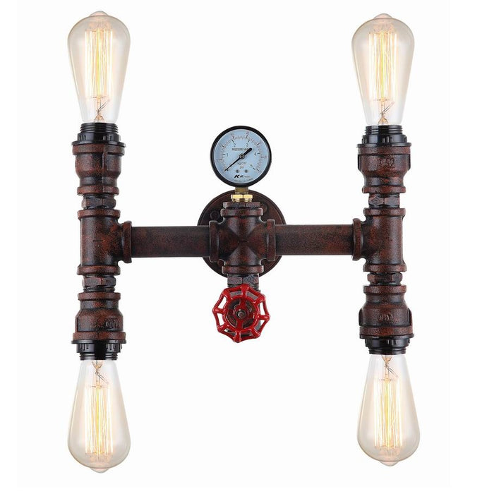 STEAM3 - Aged Iron Pipe Wall Lamps