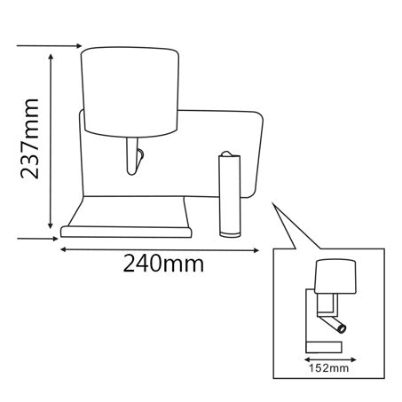 VIGO - Surface Mounted Wall / Reading Light With USB