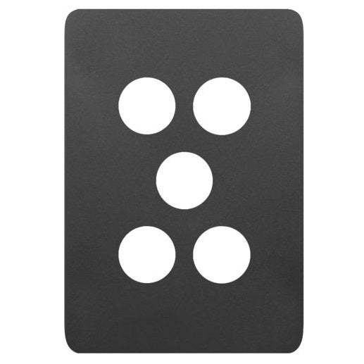 Hager Allure 5 Gang Cover Plate Only, Available in 3 Colours
