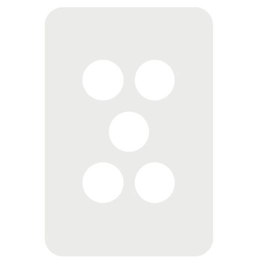 Hager Allure 5 Gang Cover Plate Only, Available in 3 Colours