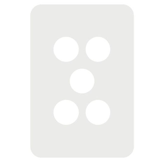 Hager Allure 5 Gang Cover Plate Only, Available in 3 Colours