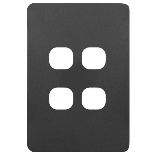 Hager Allure 4 Gang Hybrid Grid and Plate