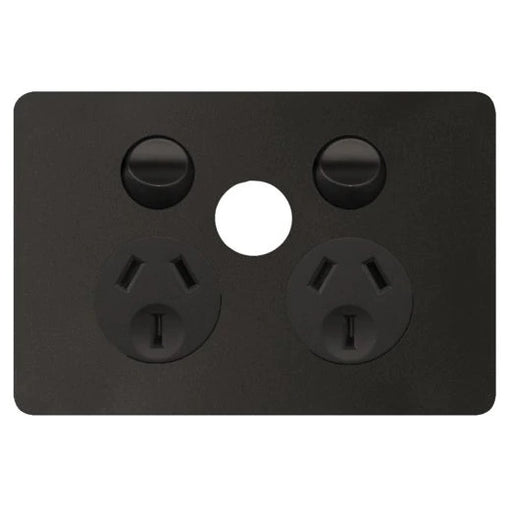 Hager Allure Double Powerpoint With Blank Extra Switch