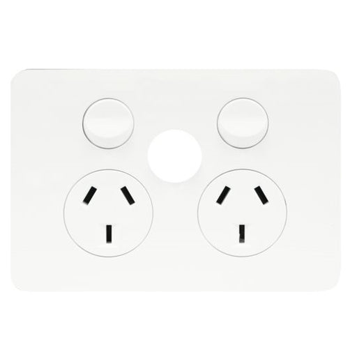 Hager Allure Double Powerpoint With Blank Extra Switch