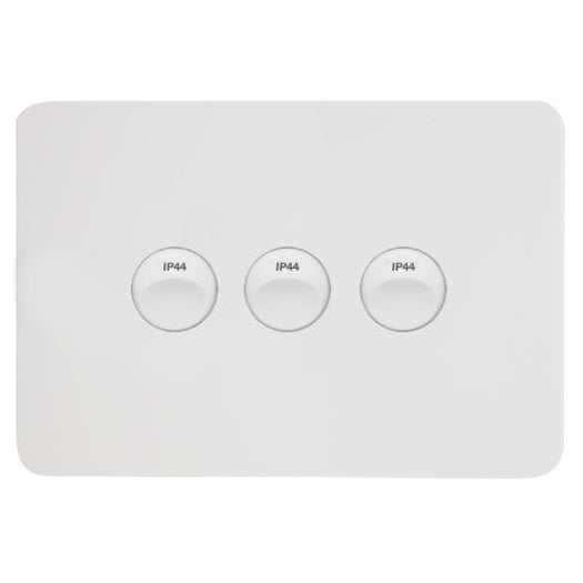 Hager Allure 3 Gang IP44 Horizontal Switch