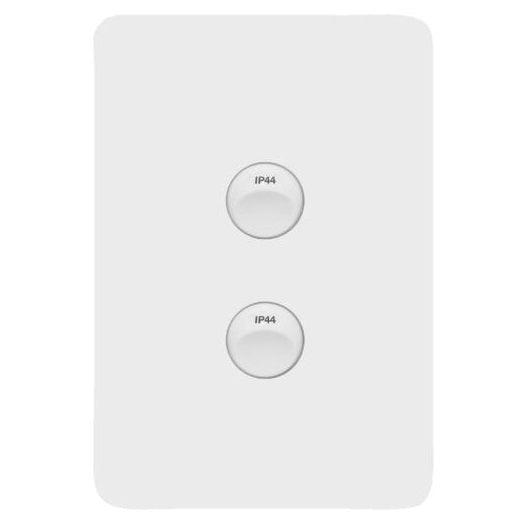 Hager Allure 2 Gang IP44 Vertical Switch