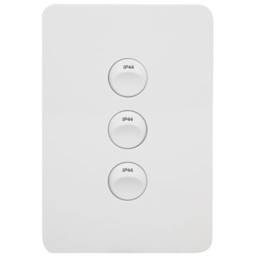 Hager Allure 3 Gang IP44 Vertical Switch