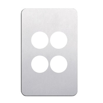 Hager Silhouette 4 Gang Switch Plate - Skin Only