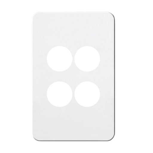 Hager Silhouette 4 Gang Switch Plate - Skin Only