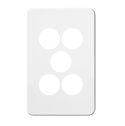 Hager Silhouette 5 Gang Switch Plate - Skin Only