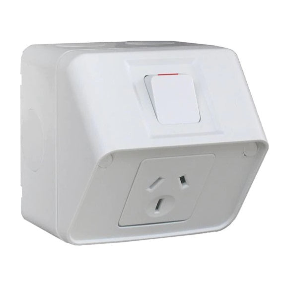 Hager Weatherproof Single Powerpoint 15A