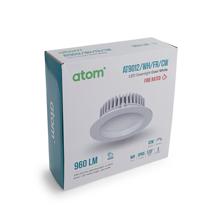 Atom LED Fire Rated Dimmable Downlight 12w