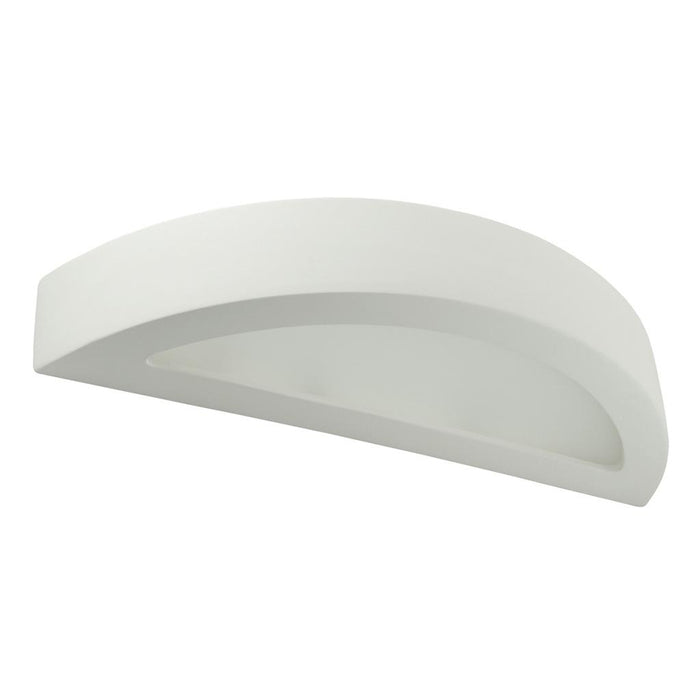 DOMUS - Ceramic Frosted Glass Flat Crescent Wall Light