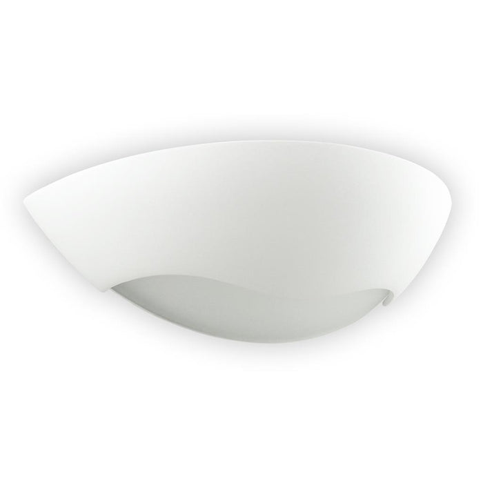 DOMUS - Ceramic Frosted Glass Wavy Dish Wall Light