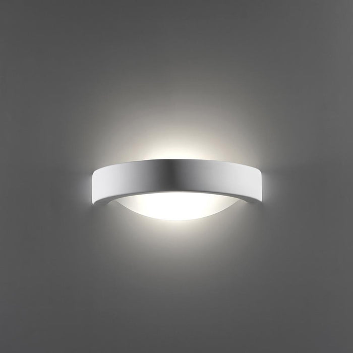 DOMUS - Ceramic Frosted Glass Hollow Crescent Wall Light