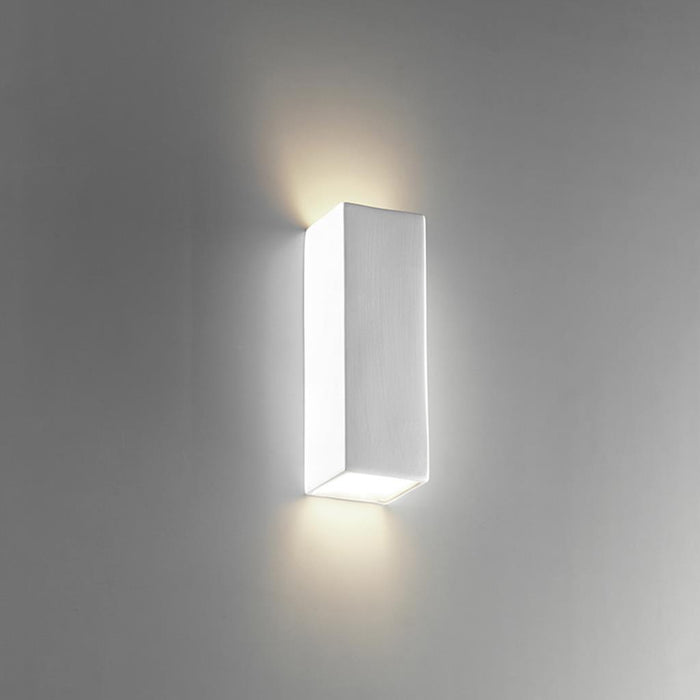 DOMUS - Two Way Ceramic Solid Rectangular Wall Light