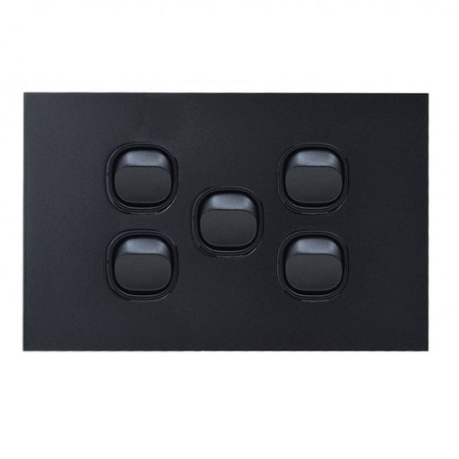 Clouded Leopard 5 Gang Complete Horizontal Switch