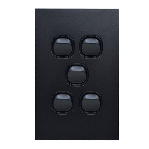 Clouded Leopard 5 Gang Complete Vertical Switch