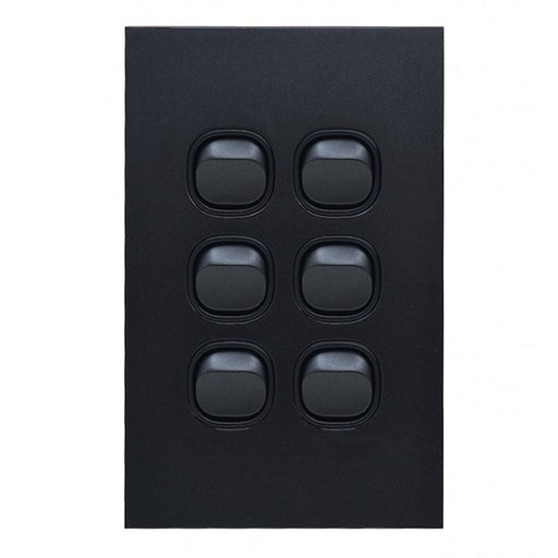 Clouded Leopard 6 Gang Complete Vertical Switch