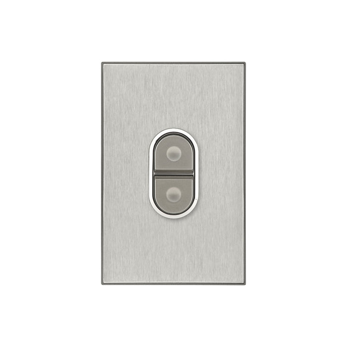 Clipsal Saturn Series Single Pole Cooker Switch 45a, Horizon Silver