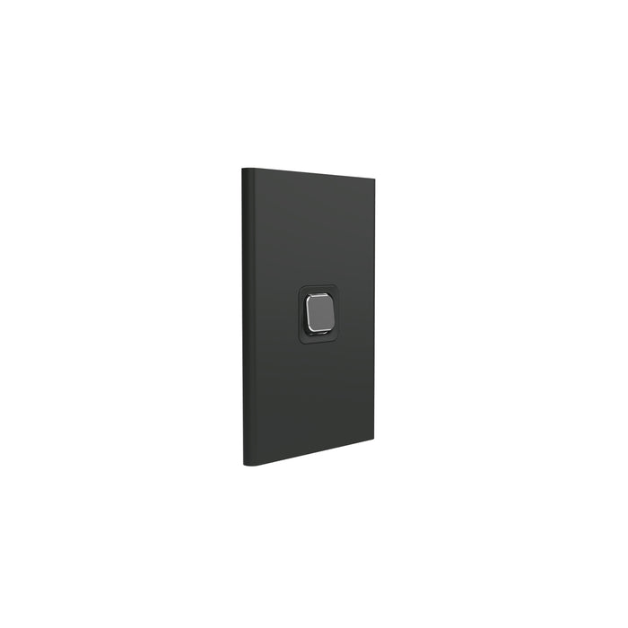 Clipsal Iconic Styl 1 Gang Switch Plate - Skin Only, Silver Shadow