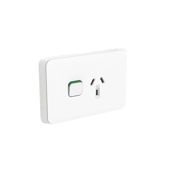 Clipsal Iconic Single Power Point Outlet 10a, Vivid White