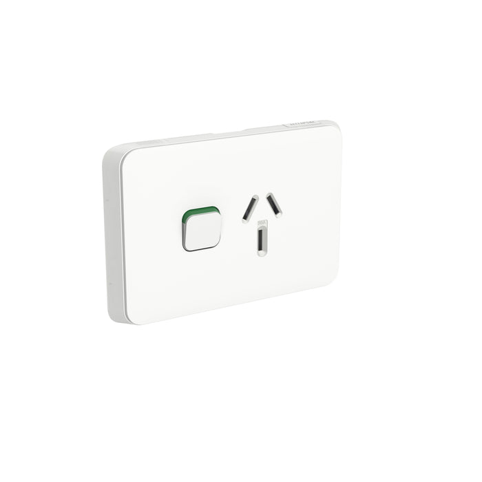 Clipsal Iconic Single Power Point 20a, Vivid White