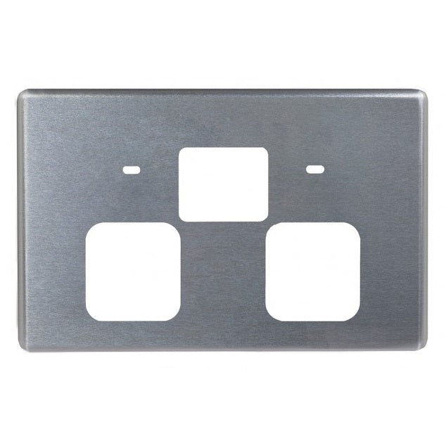 Flat Cat Fully Integrated Type A&C Dual USB Power Point Brushed Aluminium Cover Only