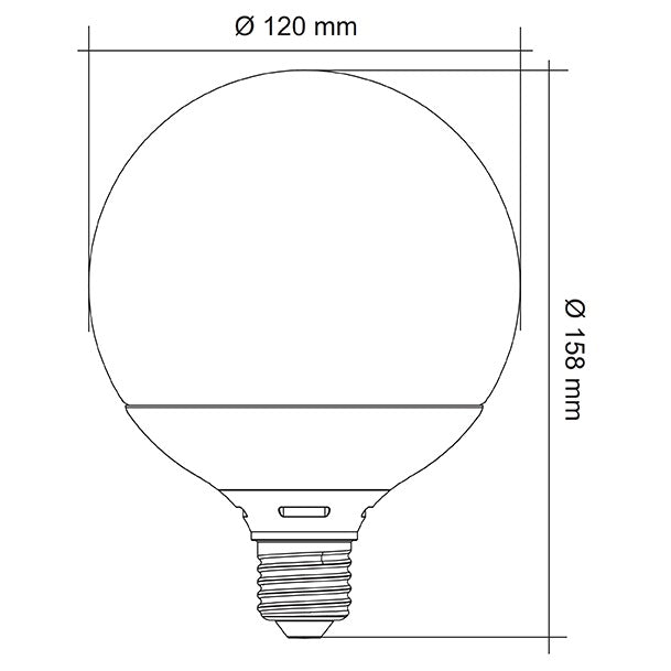 G95 13w Dimmable LED SMD Opal Lamp