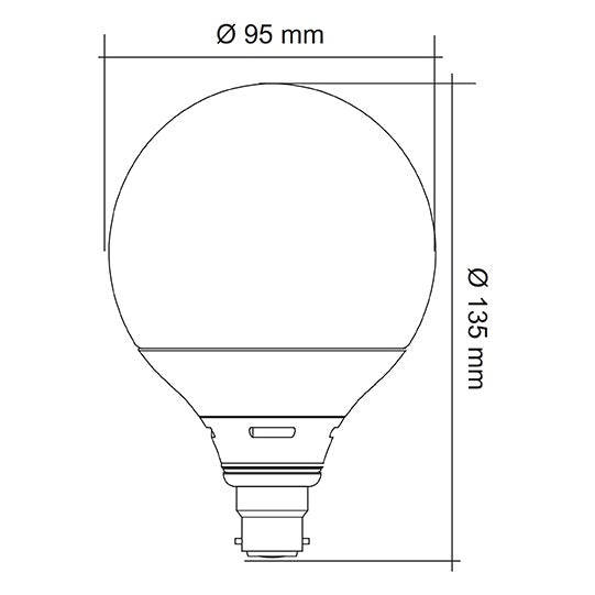 G95 10w Dimmable LED SMD Opal Lamp