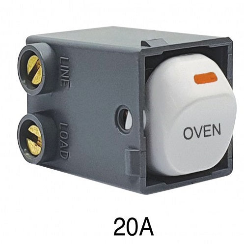 Trader Meerkat Standard Double Pole Labelled Switch Mechanism 20A OVEN