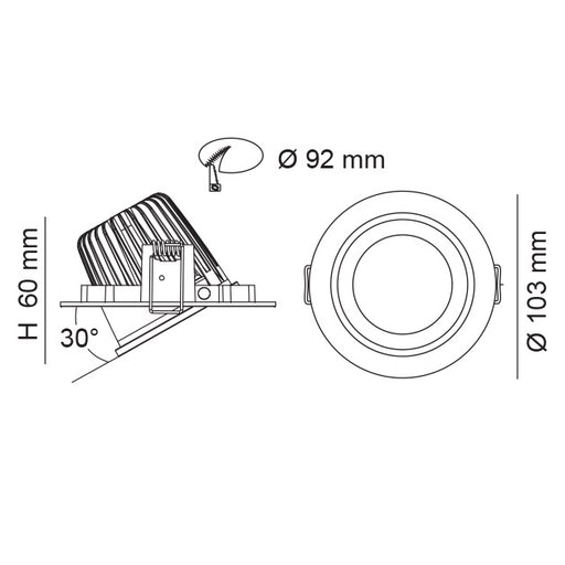 SAL Ecostar - Dimmable LED Downlight 9w