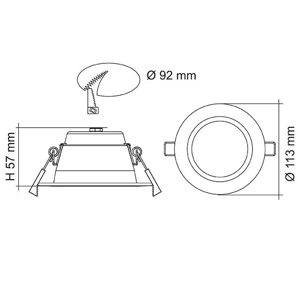 SAL Premier - Recessed LED Round Downlight 10W