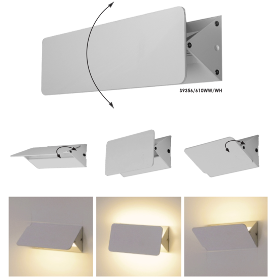 SAL UD - Adjustable LED Surface Mounted Profile Wall Light