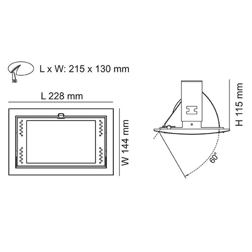 SAL Albany - Recessed LED Rectangular Commercial Light 28W/36W