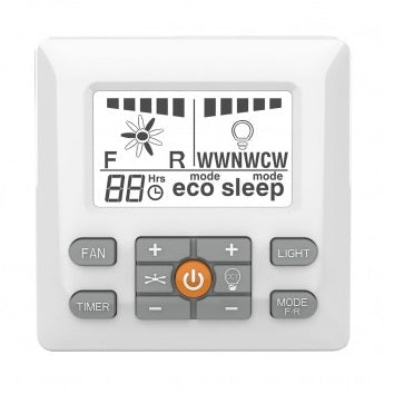 Skyfan DC With Light LCD Wall Control